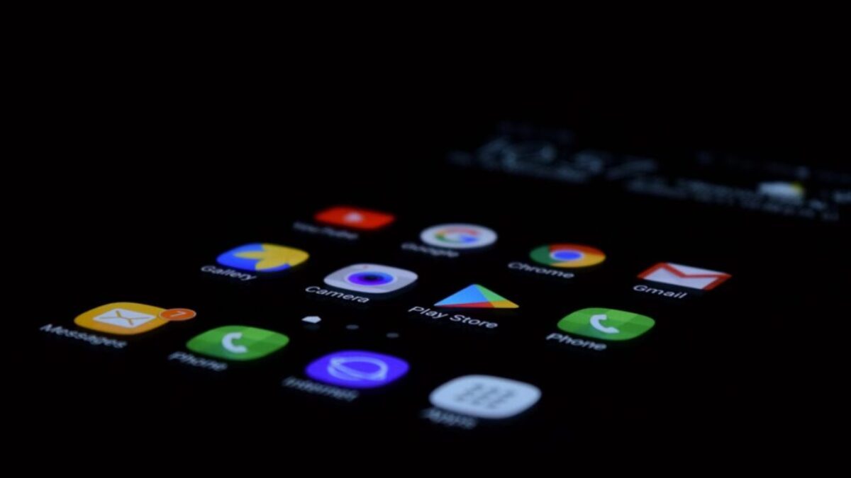 turned on Android smartphone