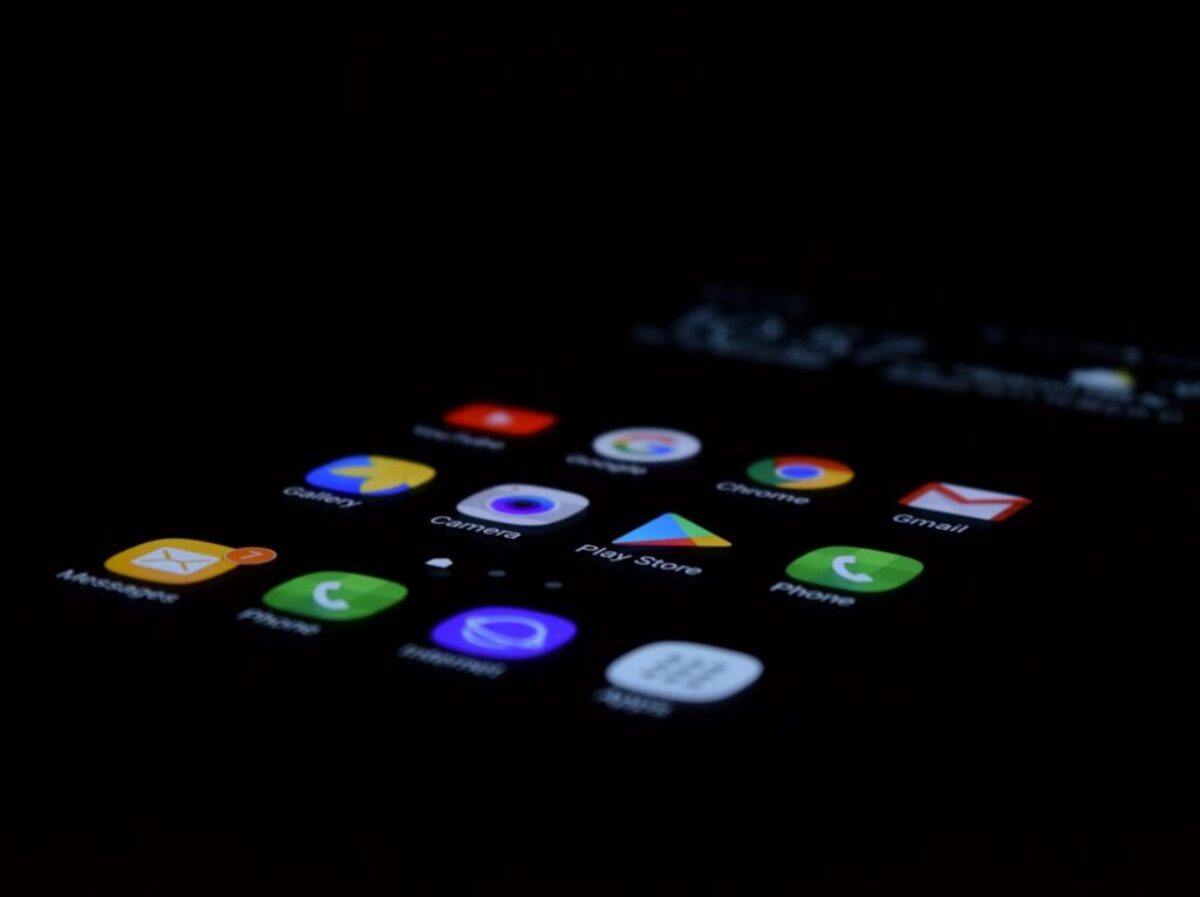 turned on Android smartphone