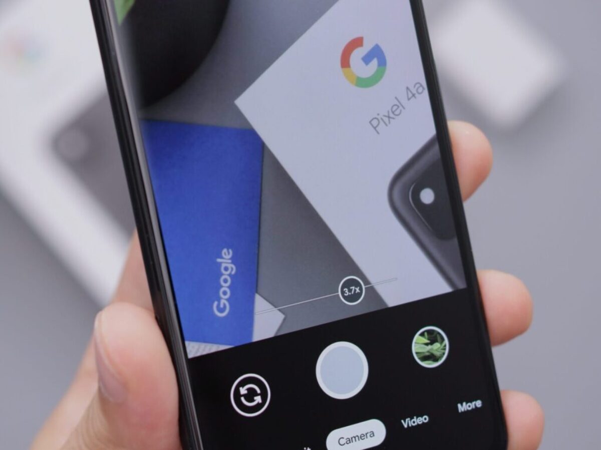 black and white smartphone displaying google search