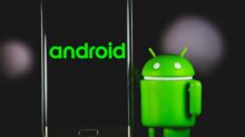 green frog iphone case beside black samsung android smartphone
