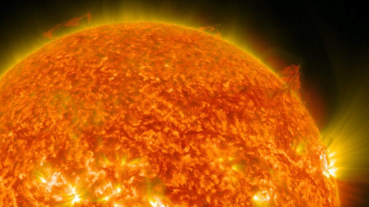 The sun with a corona mass ejection
