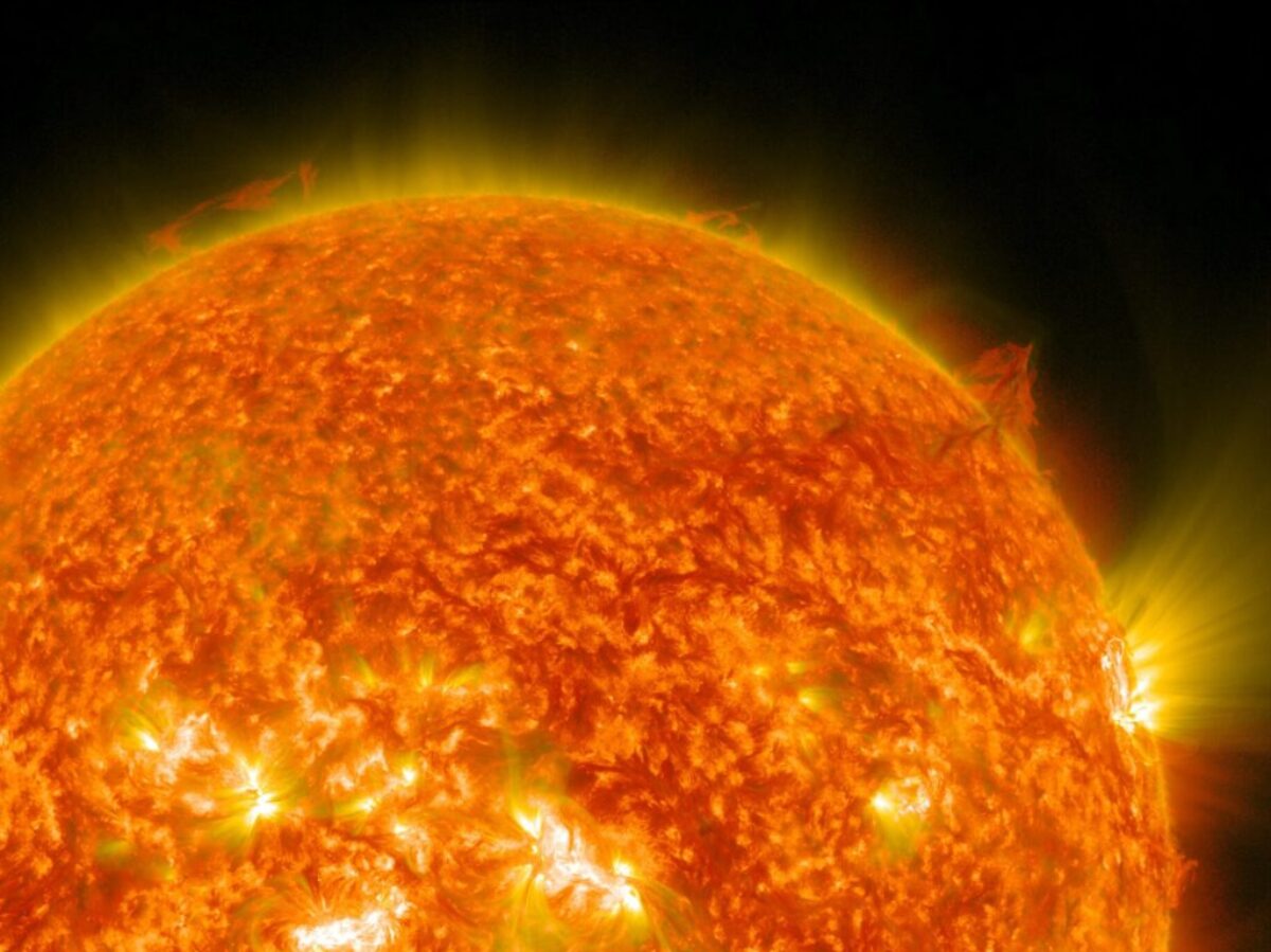 The sun with a corona mass ejection