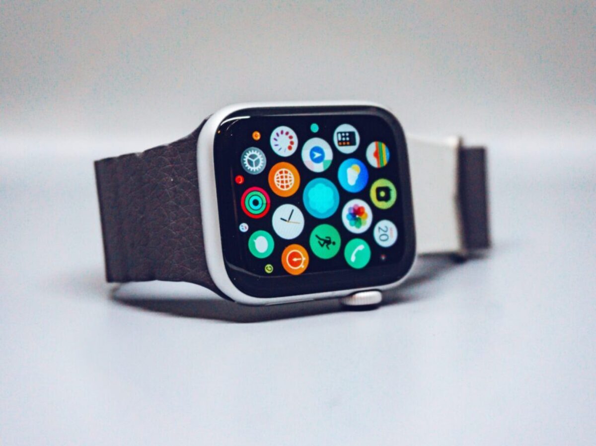 black smart watch with black strap