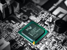 Intel computer processor in selective color photography