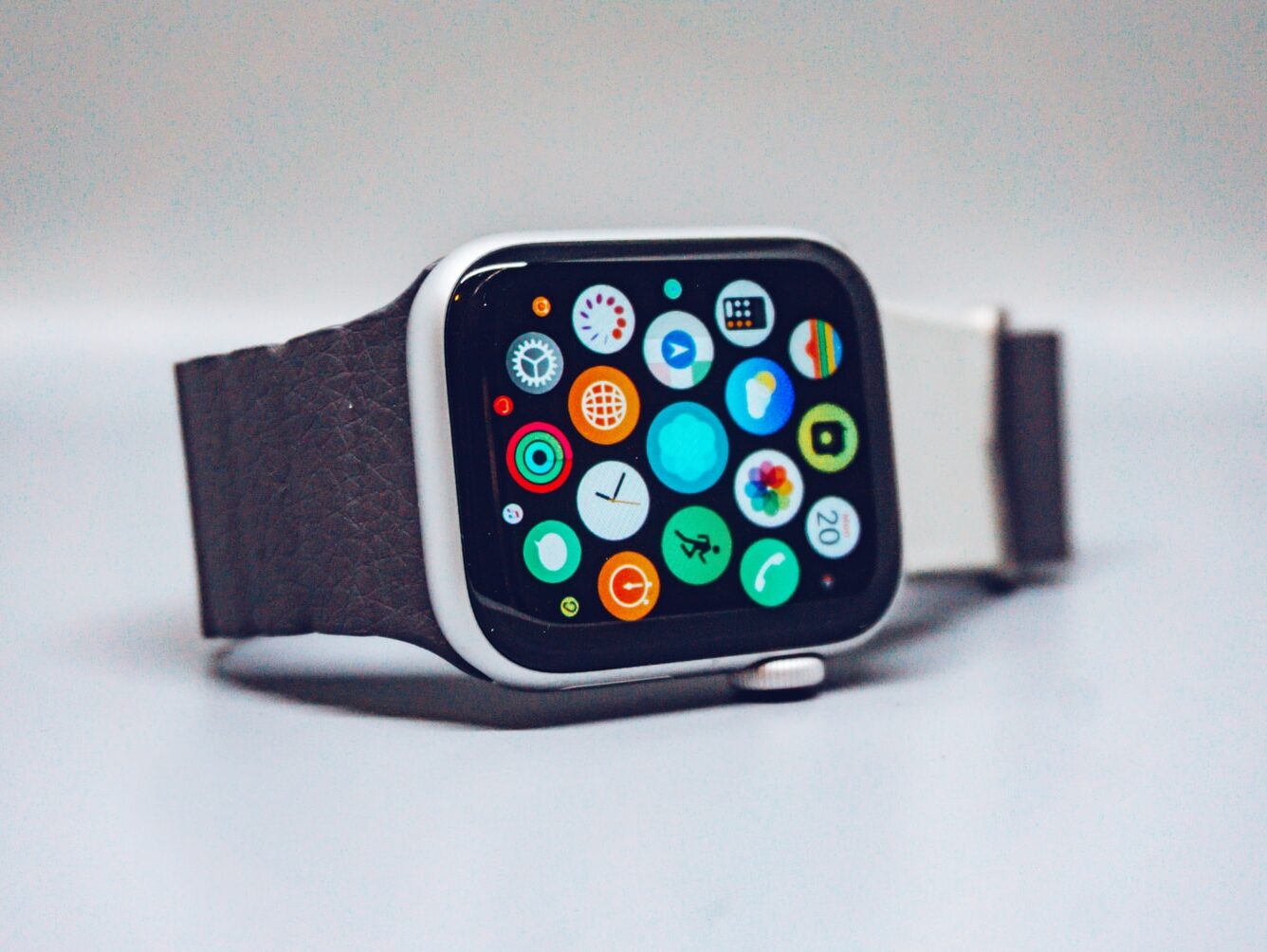black smart watch with black strap