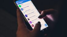 person using smartphone
