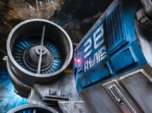 black and blue round fan