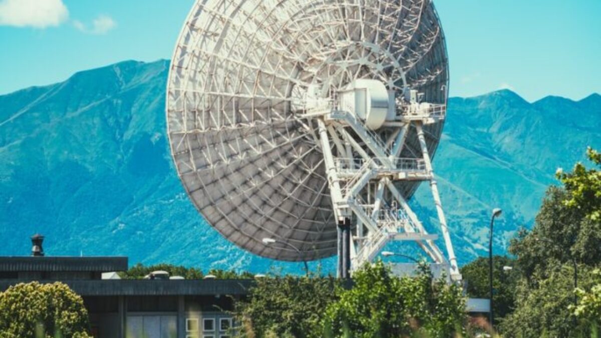 photo of gray metal tower satellite