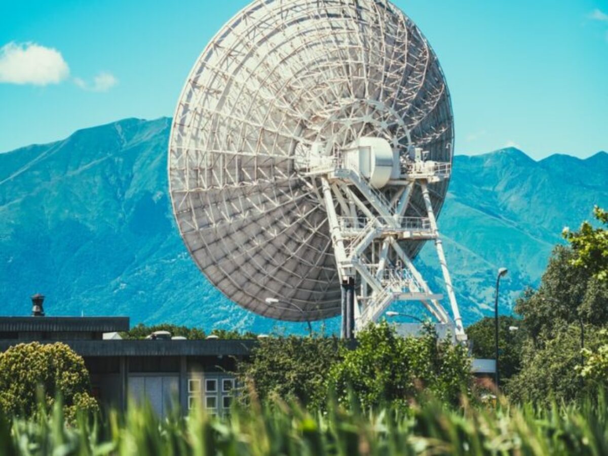 photo of gray metal tower satellite