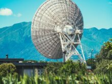 photo of gray metal tower satellite
