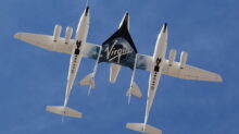 640px White Knight Two And Spaceshiptwo From Directly Below