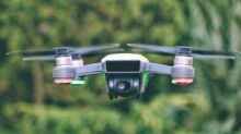 selective focus photography of gray drone