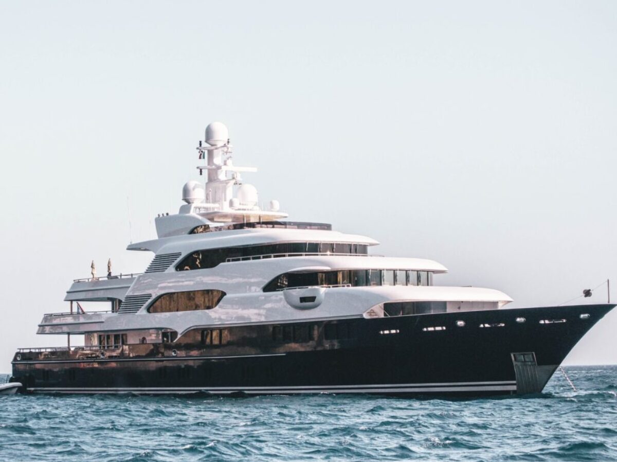 white and black cruise ship