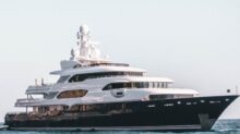 white and black cruise ship