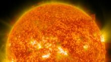 The sun with a corona mass ejection