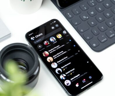 turned-on Android smartphone