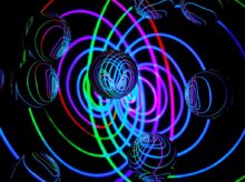 green and yellow spiral illustration