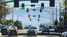 traffic light with red light