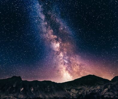 milky way on mountains