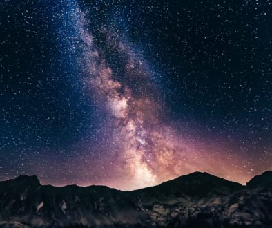 milky way on mountains