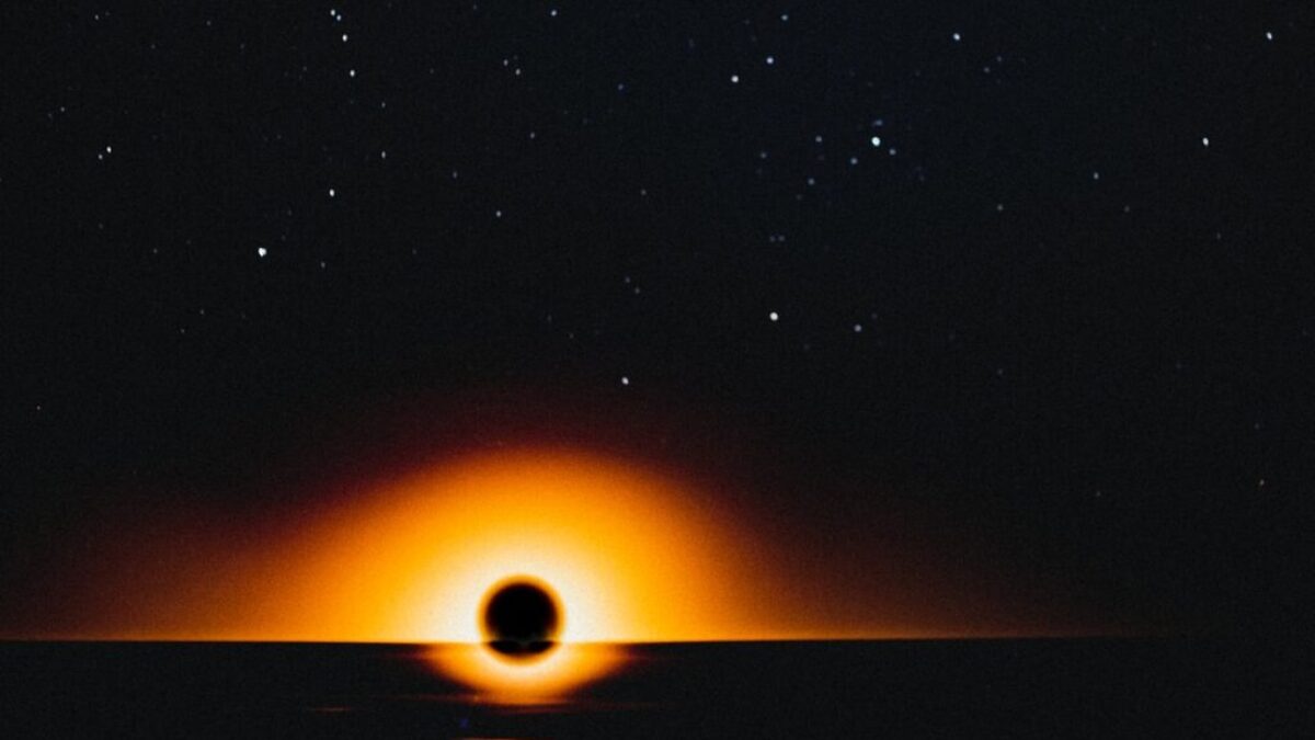sun in the sky during night time