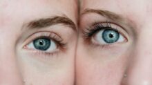 photo of woman's face reflection