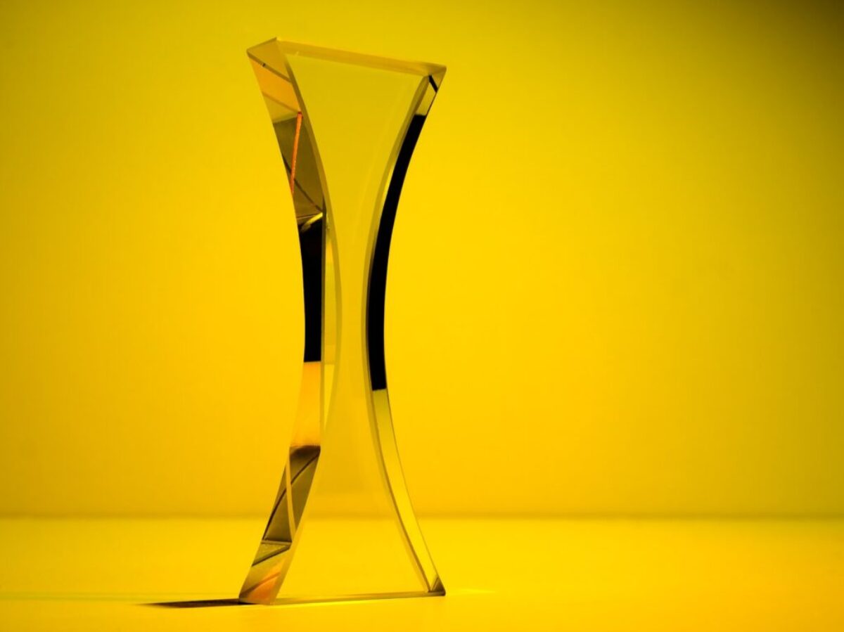 black and white glass vase