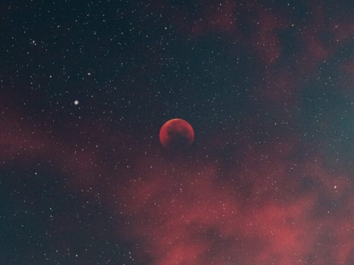 red moon in the sky