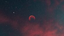 red moon in the sky
