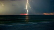 lightning on ocean