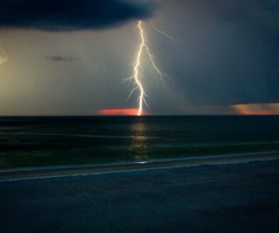 lightning on ocean