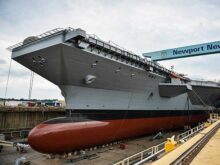 640px Uss Gerald R Ford Under Construction 20130916 1