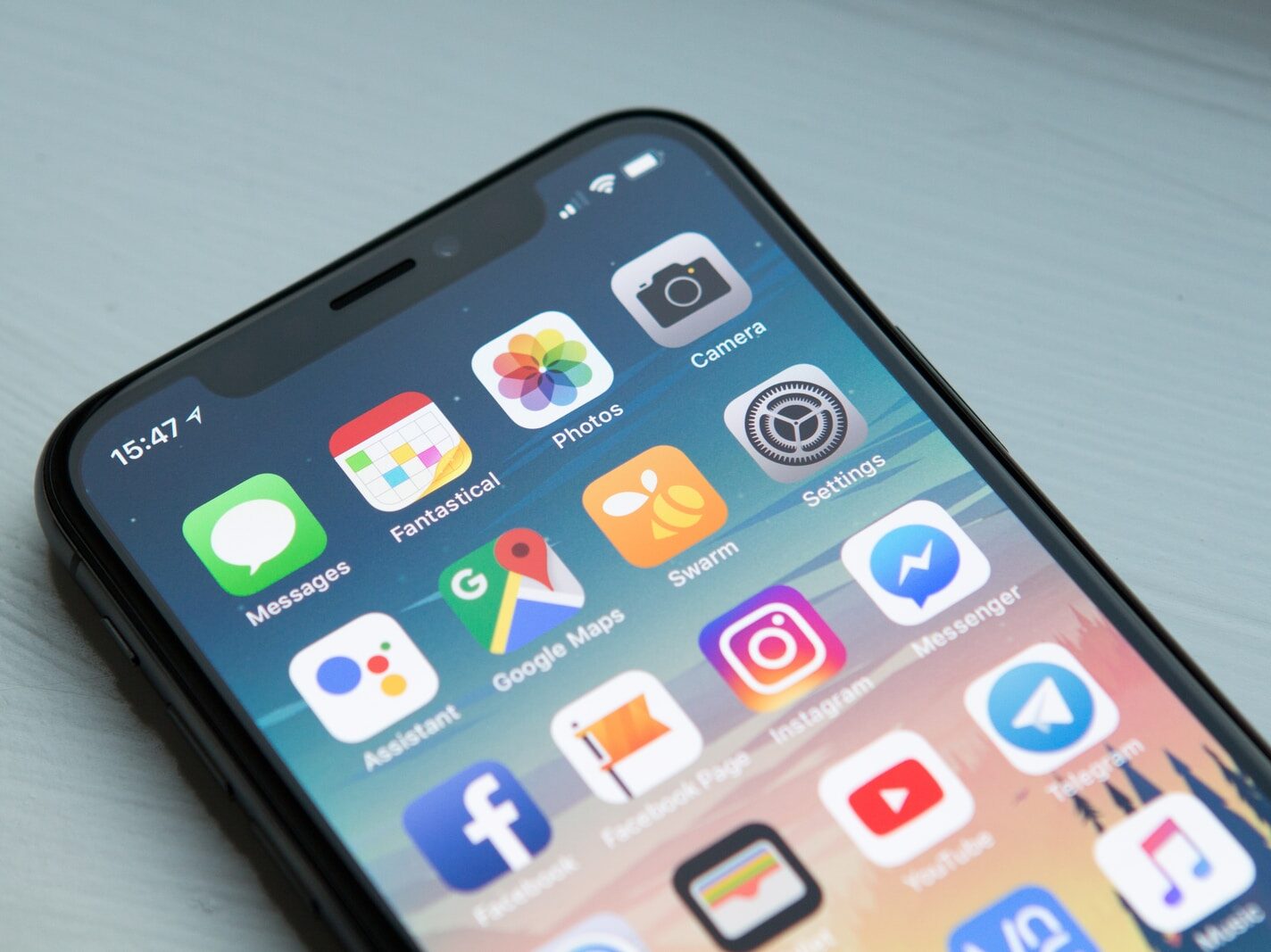 space gray iPhone X