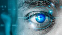 Retinal Biometrics Technology With Man’s Eye Digital Remix