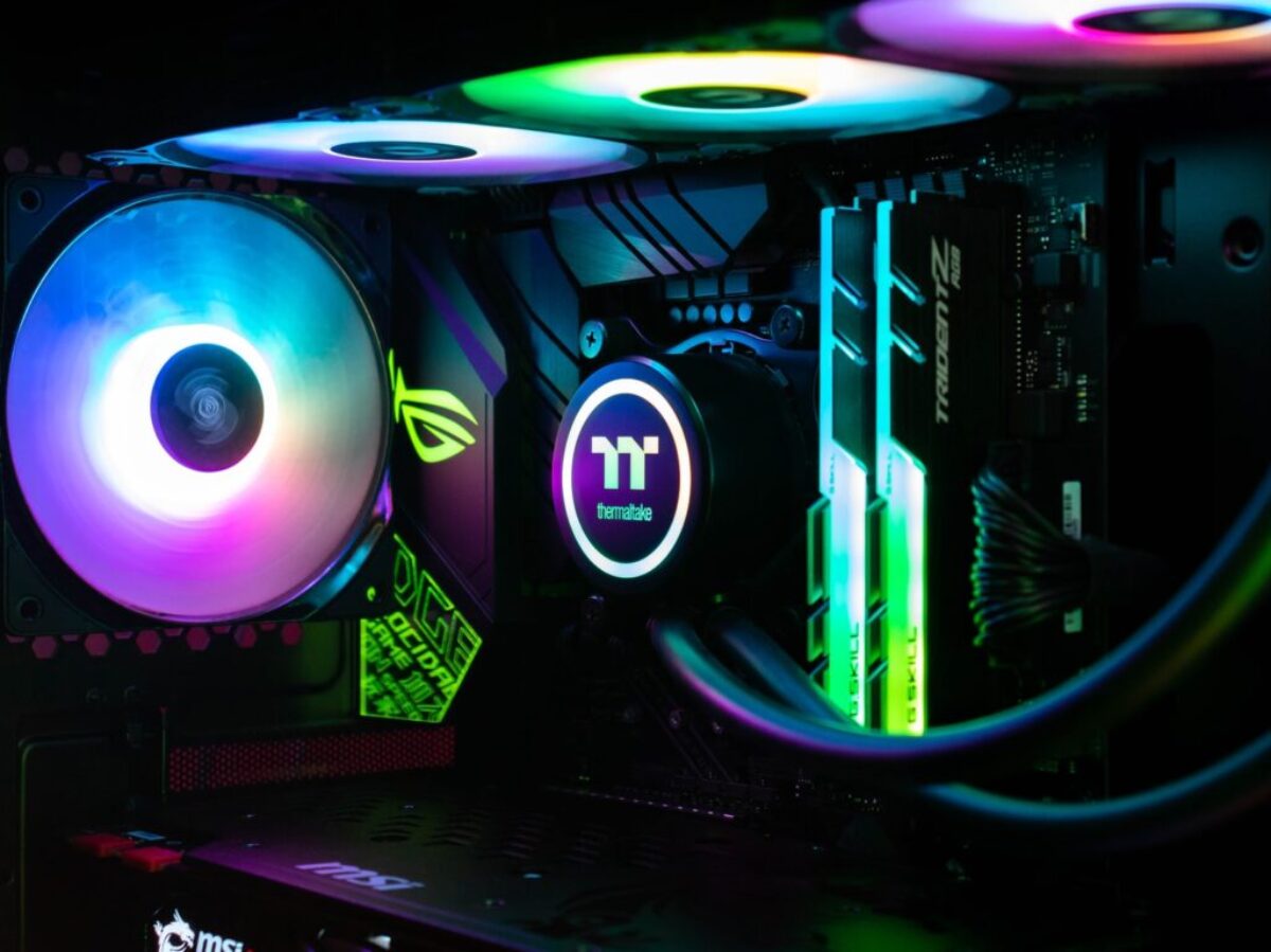 black and purple audio mixer
