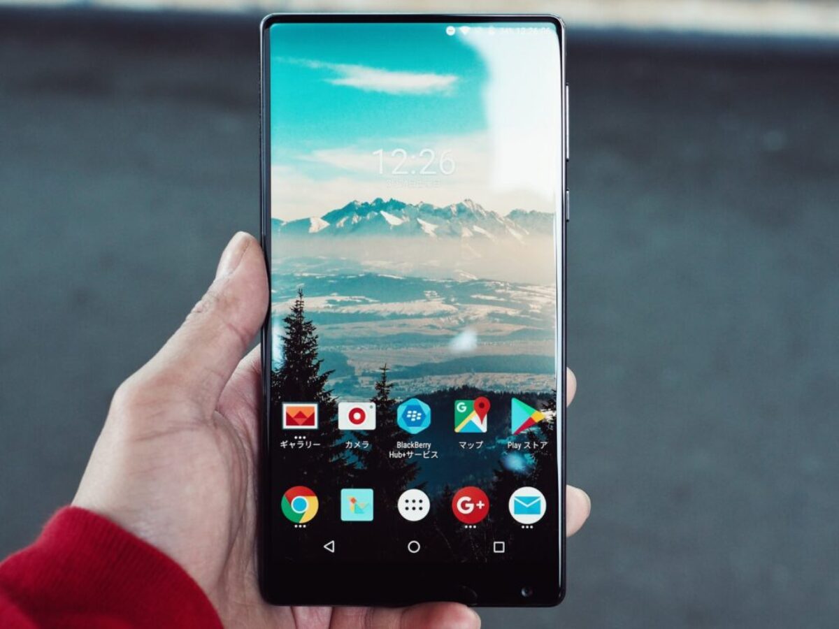 black Sony Xperia android smartphone