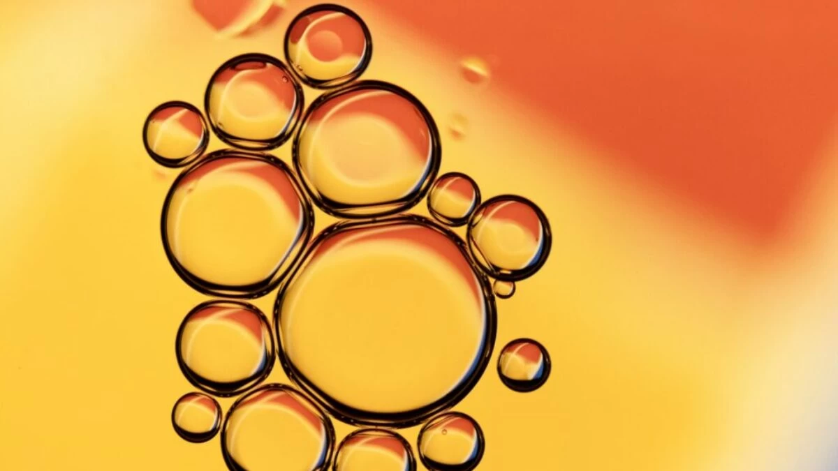 water droplets on orange surface
