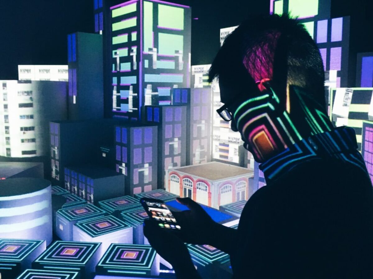 man inside computerized room