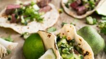 taco with beside sliced lemon