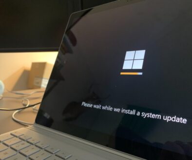 black and white laptop computer