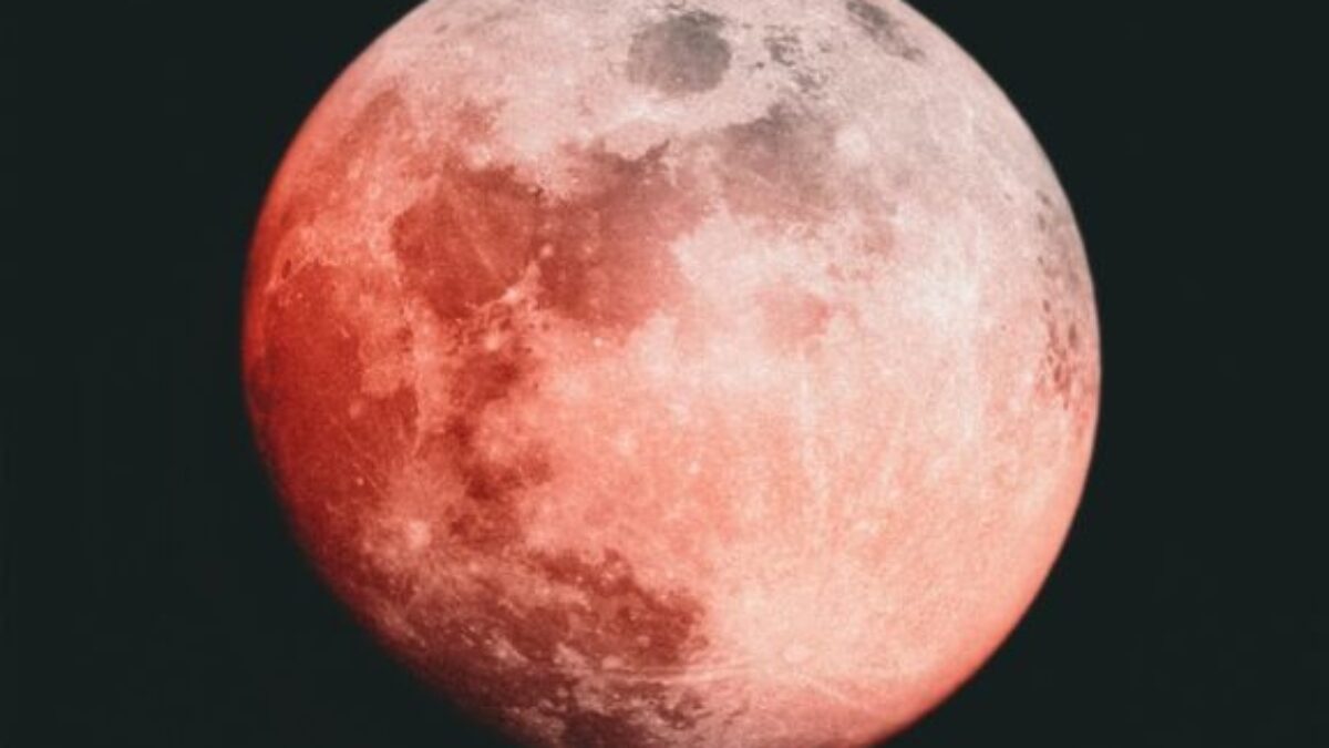 red and white moon illustration