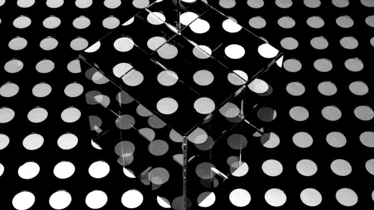 black and white polka dot pattern