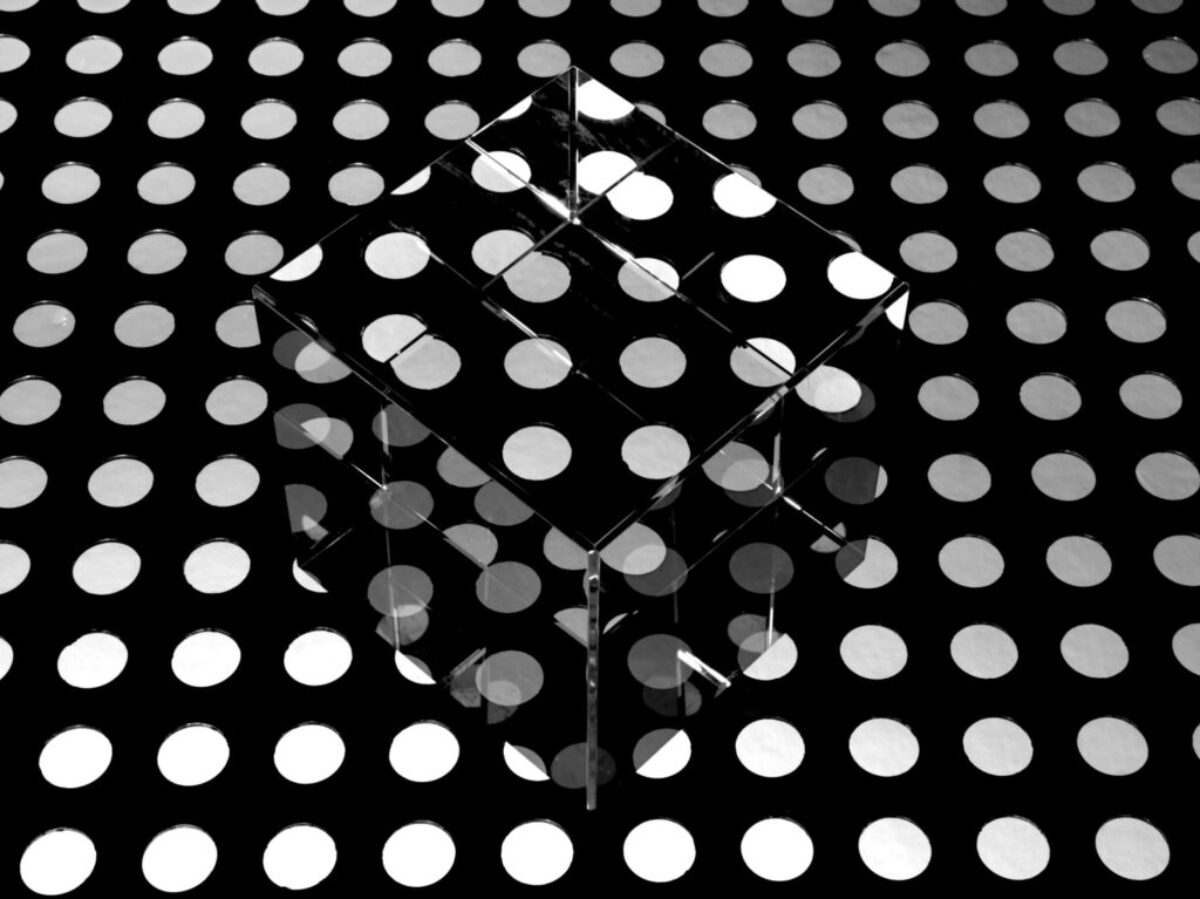 black and white polka dot pattern