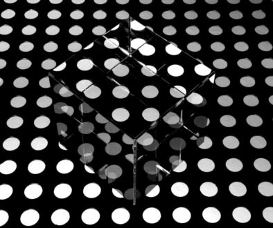 black and white polka dot pattern