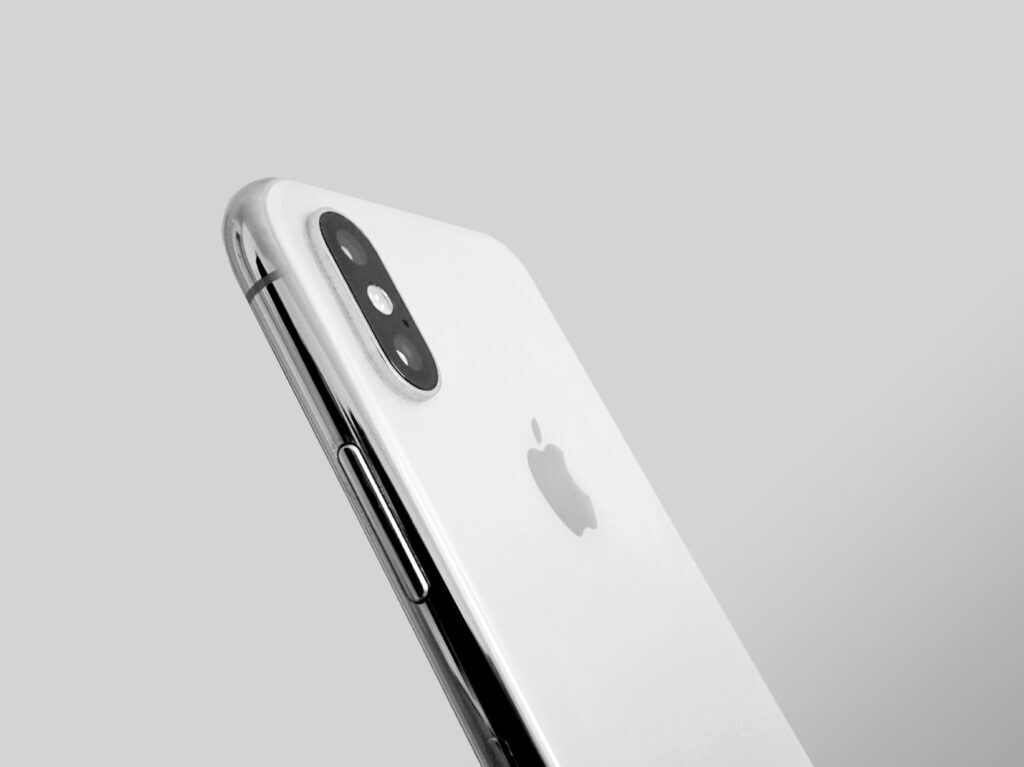 silver iPhone X