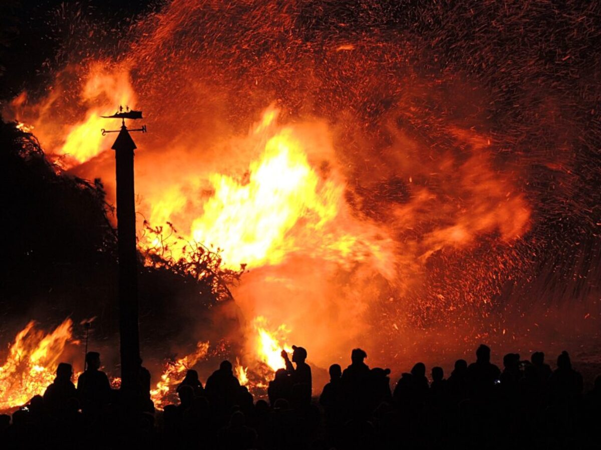 Person Near Fire
