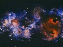 Blue and Brown Milky Way Galaxy