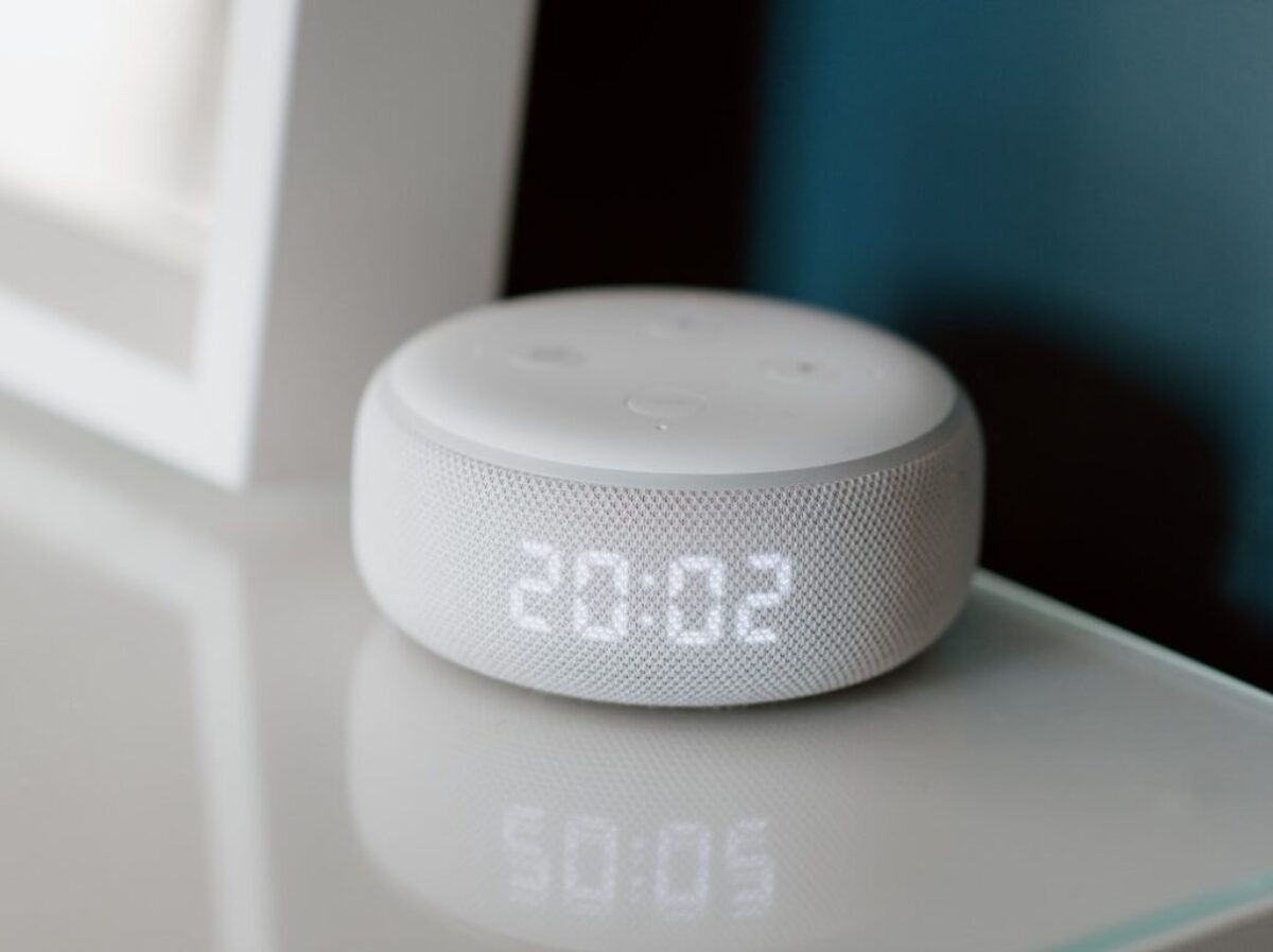 White and Silver Portable Speaker