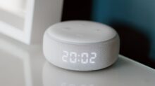 White and Silver Portable Speaker