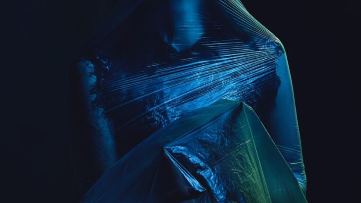 Black and Blue Abstract Painting